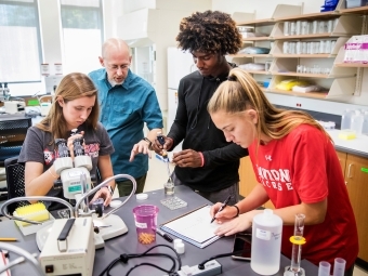 students in lab