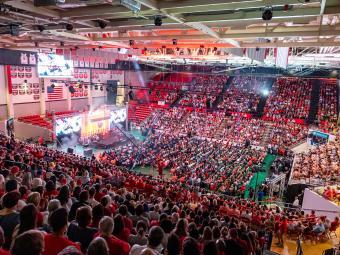 Belk Arena during Curry for 3 Event