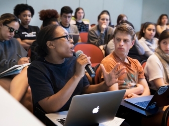 Students speaking in class