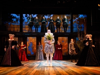 People on stage as part of royal shakespeare company