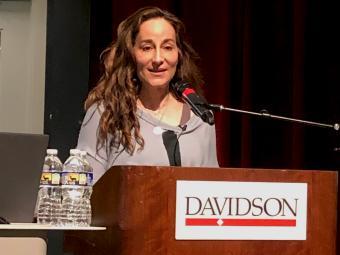 Laeta Kalogridis speaking at Davidson
