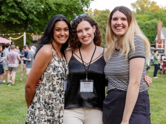 three women smiling