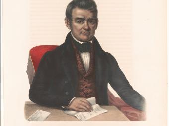 John Ross, a principal chief of the Cherokee Nation / drawn, printed & coloured at the Lithographic & Print Colouring Establishment, 94 Walnut St.