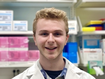 Fenner in the lab at the Duke Human Vaccine Institute