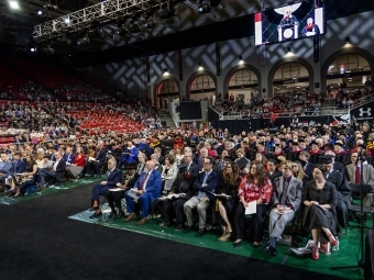 Inauguration of President Hicks -- the crowd at Belk Arena