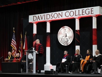 Inauguration of President Hicks --  President making his speech 