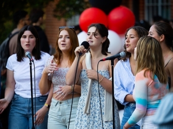 A capella performers at Campus Block Party