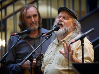 Faculty performing at Block Party