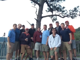 (L-R): Chris Parker, John Allen, Chris Freer, Rod Carter, Steven Shores, Harrison Roberts, Wells Black, Chris Reinking, Kevin Spicer, Bill Webb, Brannon Buck, Chris Frampton, all members of the Class of 1994