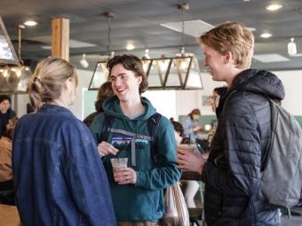 Students at Nummit Summit Coffee Shop