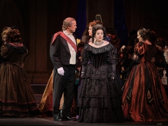 Physics Prof. Dan Boye plays Baron Duphol in an OperaCarolina performance of La Traviata