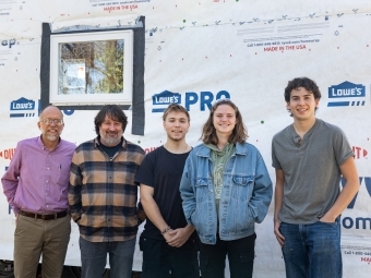 Faculty who supported and offered guidance for the project (l to r): Associate Professor of Physics John Yukich and Professor and Chair of Physics Tim Gfroerer