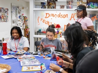 Summer Promise students doing arts and crafts