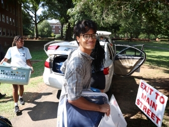 Student moving in