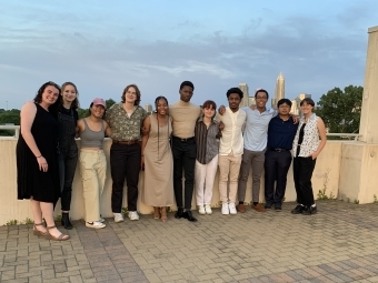 a group of students standing on a rooftop in Charlotte