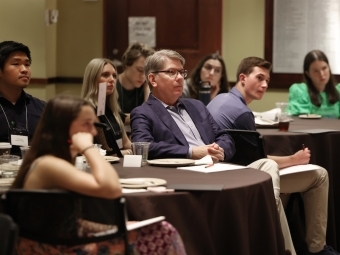 Doug Hicks with attendees of the national convening of honor councils