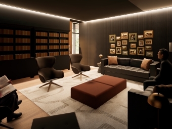 Library Renderings Silent Reading Room with Gem Back Corner