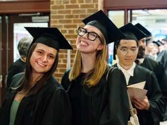 Convocation 2025 three students in cap and gown
