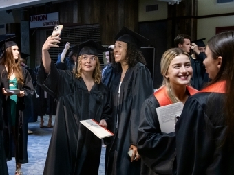 Convocation 2025 students taking a selfie