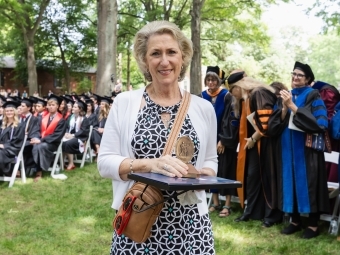 Kathy Barton, Retired Staff Member, Award Winner at Commencement 2025