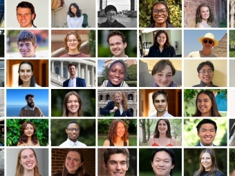 a compilation of headshots of students