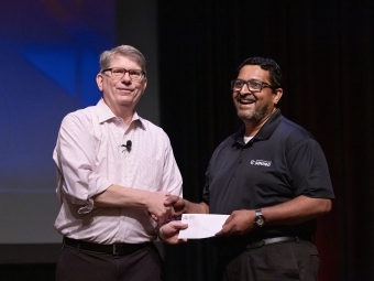 Pinky Varghese wins the Hackenson Family Fellowship during Employee Appreciation 2025