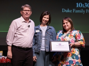 Sally Fredricks receives the Spirit of Davidson Award in 2025
