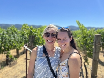 Lauren with classmate Katie Lew McGuire ’16 in Sonoma