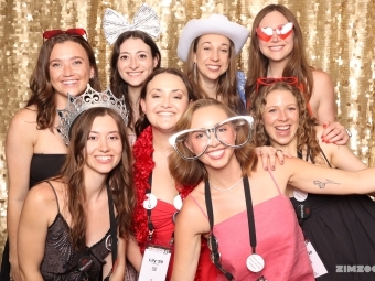 Carter Cook ’20 (back left) with friends during Reunion Weekend