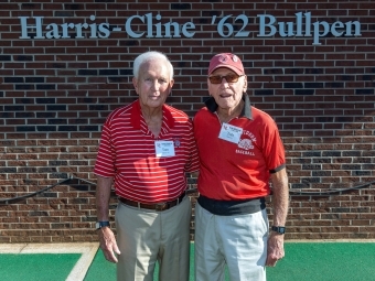 First one is Tom Harris ’62 (left) with his 95-year-old coach, Tom Stevens (right)