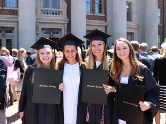 Haeger with her friends at Commencement 2016