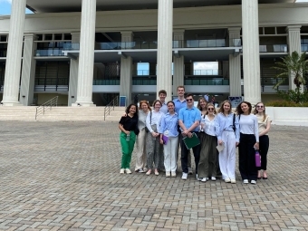 Haeger in Panama with Professor Britta Crandall and students