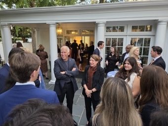 U.S. Senators Thom Tillis and Amy Klobuchar at Davidson College speaking to students