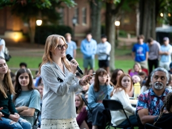 Student Speaking at Phi Eu Debate