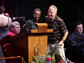 Convocation 2026 Davidson people at the podem