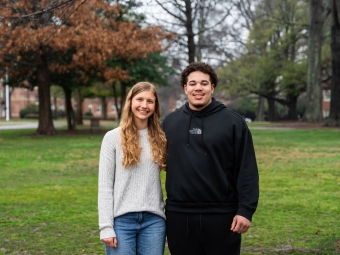 Davidson Students Megan Good ’29 and Zavier Pollard ’29
