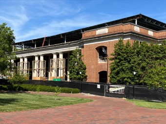 The future George Lawrence Abernethy Library undergoing construction