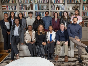 Group of Alvarez Scholars with Doug Hicks and the Alvarez family