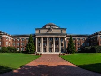 chambers with cloudless blue sky