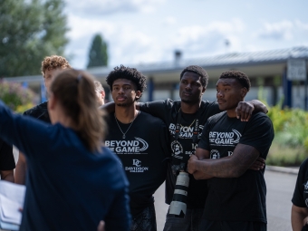 Basketball team at the Olympic Stadium the Nazi regime built to sell itself to the world