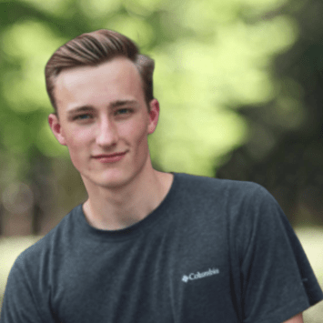 a young white male smiling