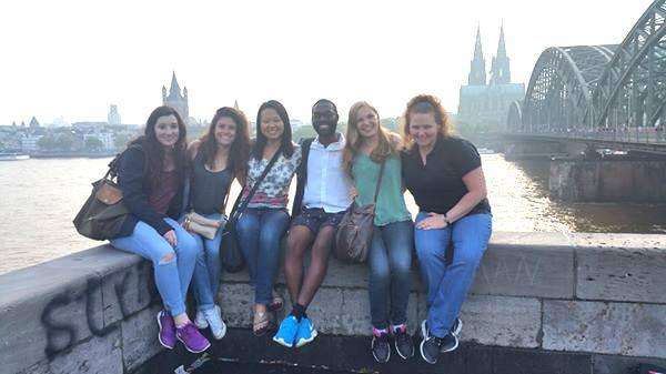 Nicole Snyder with Students in Germany