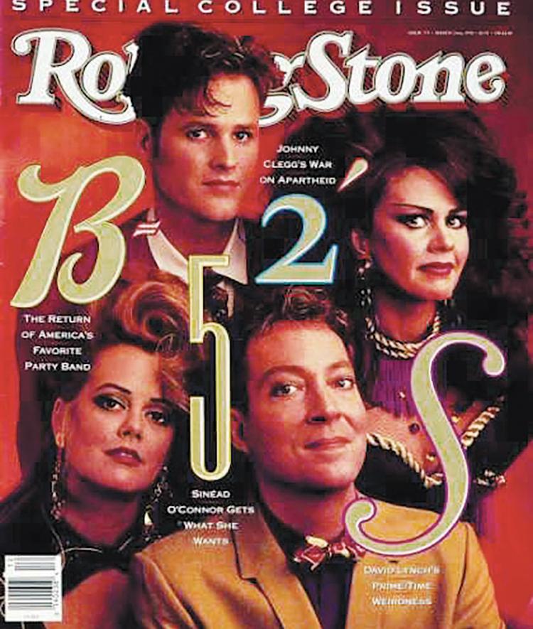 Rolling Stone cover featuring The B52s