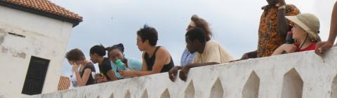 Students on the Davidson in Ghana program visit El Mina Castle