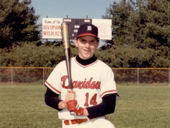 President-elect on the Davidson baseball team, 1986-87 