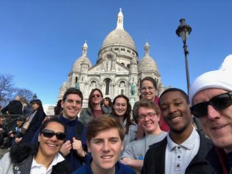Group of students and faculty in Paris
